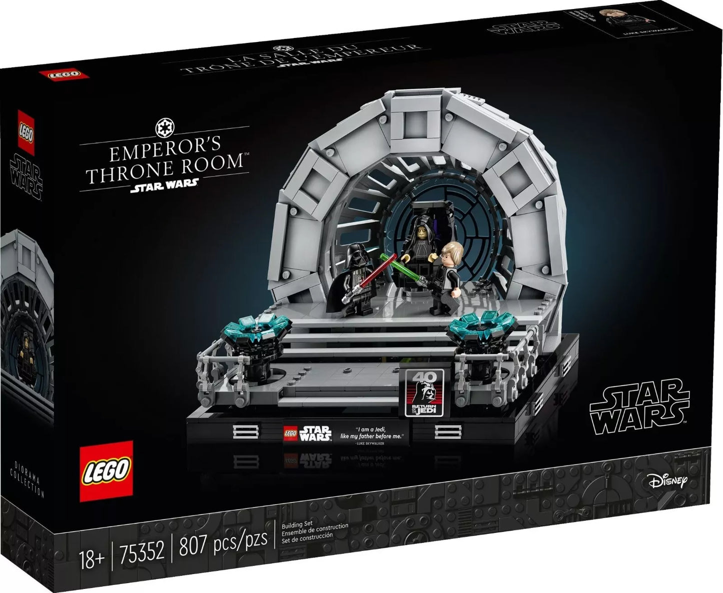Lego Star Wars 75352 Diorama Sala del trono dell’imperatore