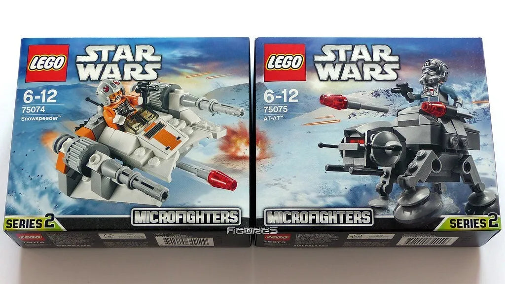 Lego Star Wars 75074 Snowspeeder + 75075 AT-AT Microfighters Serie 2